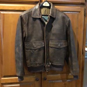 Aeropostale Leather aviator style jacket